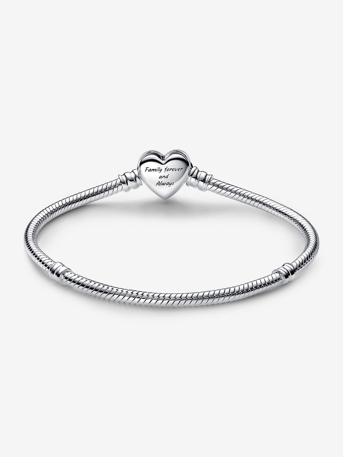 Pandora Bracciale Moments Maglia Snake e chiusura a Cuore con Infinito Scintillante